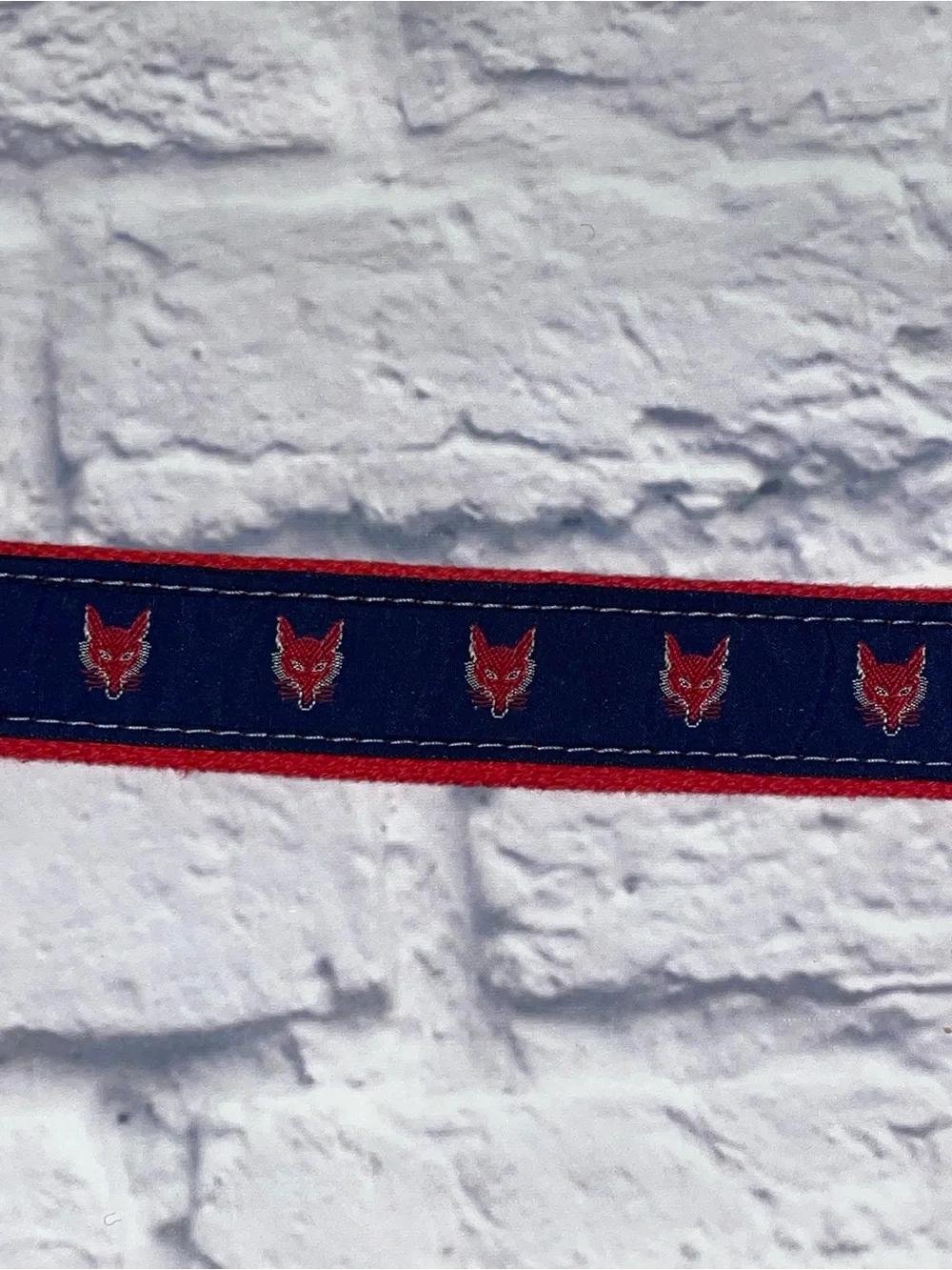 Leather Man Fox Canvas Belt Large Red Blue